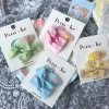 New cute bow, mesh, heart-shaped embroidered bb clip, bangs clip, children's versatile, sweet hair band, hair clip and hair accessory Specification image